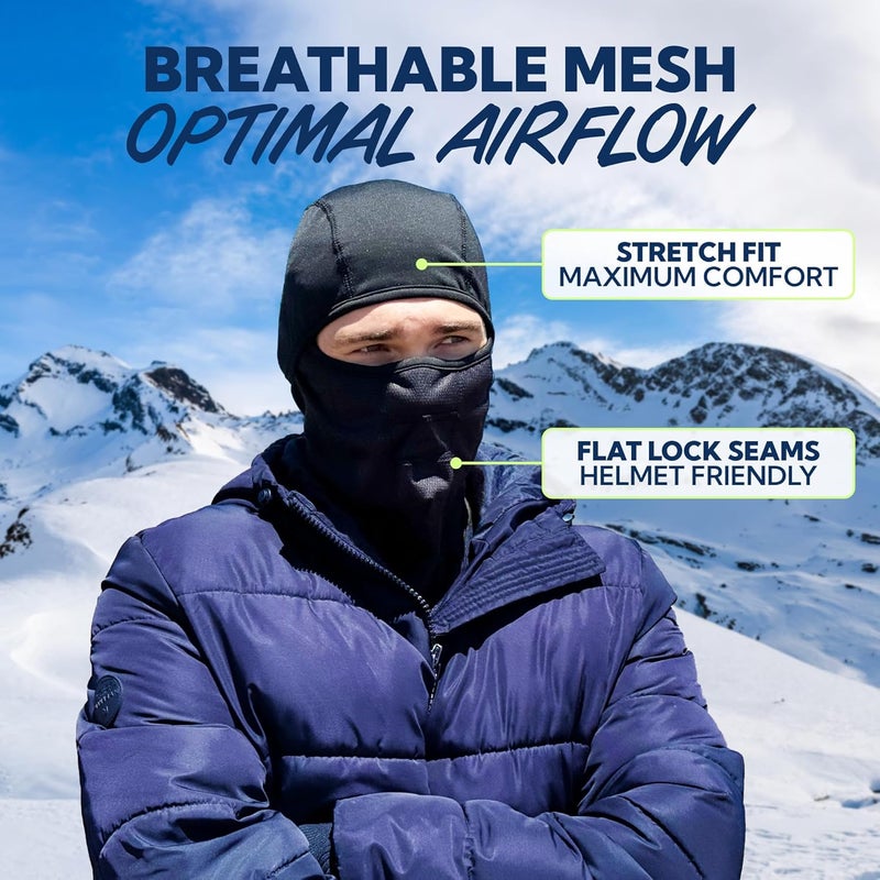 SUN NINJA Balaclava Ski Mask and Winter Neck Gaiter for Men and Women - Image 4